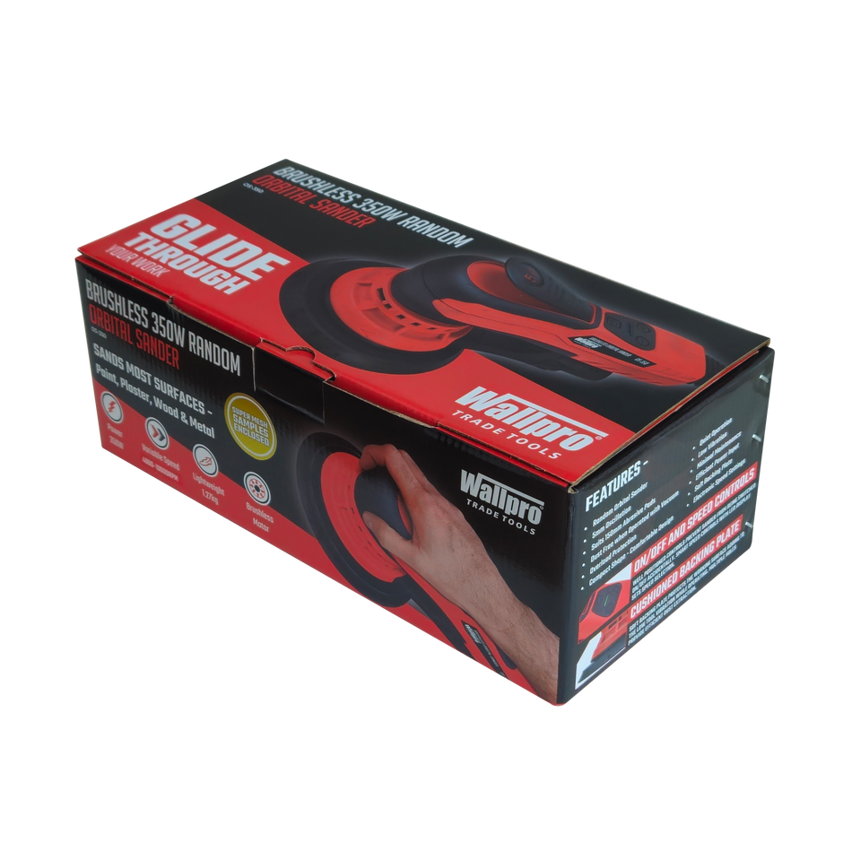 Brushless 350W Random Orbital Sander 150mm Wallpro