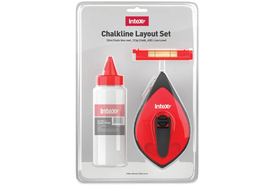 Intex Chalk Reel Kit (Incl. Reel, 113g Chalk & String Line Level)