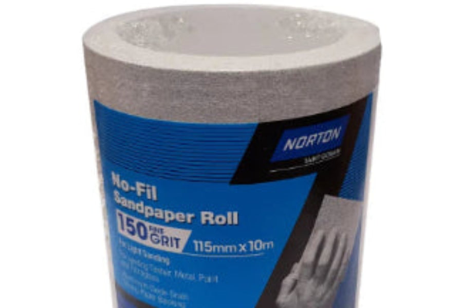 Norton 115mm Sandpaper Nofil 80 Grit (10m Roll)