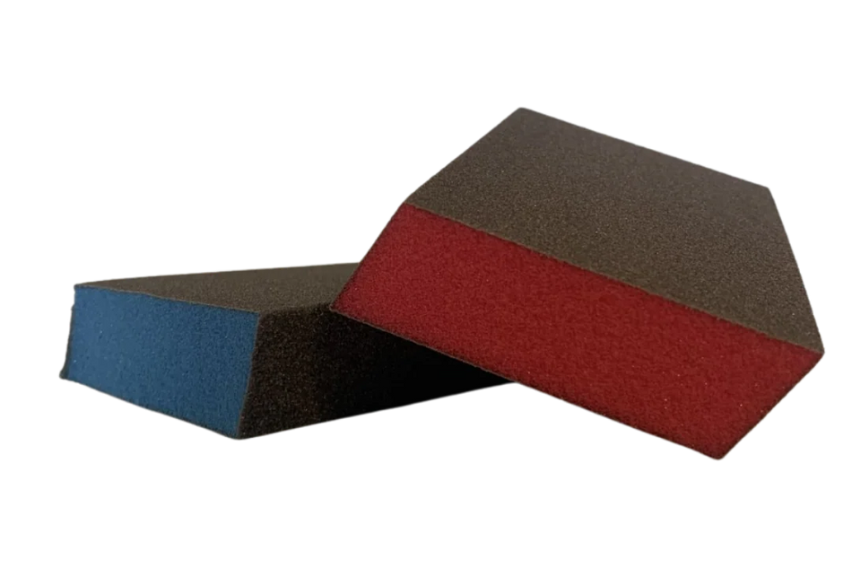 Manners Dual Angle Sanding Sponge Fine/Fine (RED)
